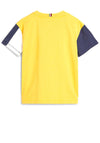 Tommy Hilfiger Boy Heritage Colour Block T-Shirt, Yielding Yellow