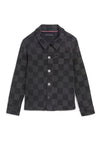 Tommy Hilfiger Boys Checkerboard Denim Overshirt, Black