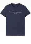 Tommy Hilfiger Boys Essential Logo Print T-Shirt, Twilight Navy