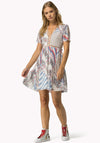 Tommy Hilfiger Gigi Hadid Silk Chiffon Dress, Blue Multi