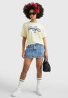 Tommy Jeans Womens Pop Crew Neck Tshirt, Lemon Zest