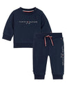 Tommy Hilfiger Baby Boys Logo Jumper and Joggers Set, Navy