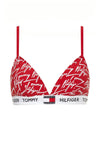 Tommy Hilfiger Womens Bralette, Red Print