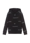 Tommy Hilfiger Boys Repeat Logo Hoodie, Navy