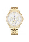 Tommy Hilfiger Womens Classic Logo Watch, Gold & White