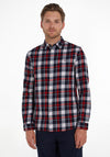 Tommy Jeans Essential Check Shirt, Deep Crimson Multi