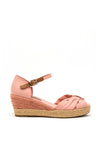 Tommy Hilfiger Womens Raffia Heel Wedge Sandals, Pink