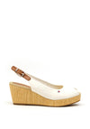 Tommy Hilfiger Womens Iconic Sling Back Wedge Sandals, Ivory