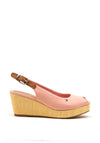 Tommy Hilfiger Womens Iconic Sling Back Wedge Sandals, Peach