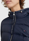 Tommy Hilfiger Knit Mix Down Filled Short Jacket, Navy