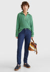 Tommy Hilfiger Womens Half Zip Knit Jumper, Central Green