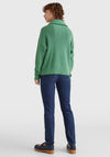 Tommy Hilfiger Womens Half Zip Knit Jumper, Central Green