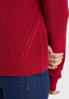 Tommy Hilfiger Womens Half Zip Knit Jumper, Royal Berry