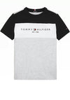 Tommy Hilfiger Boys Colour Block T-Shirt, Black Multi