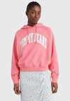 Tommy Jeans Womens Relaxed College Hoodie, Garden Rose