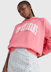 Tommy Jeans Womens Relaxed College Hoodie, Garden Rose