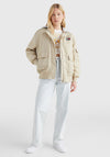 Tommy Jeans Womens Hooded Bomber Jacket, Savannah Sand