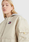 Tommy Jeans Womens Hooded Bomber Jacket, Savannah Sand