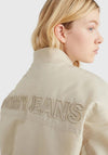 Tommy Jeans Womens Hooded Bomber Jacket, Savannah Sand