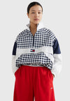 Tommy Jeans Womens Gingham Light Jacket, Twilight Navy