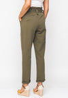 Seventy1 Cotton Paper Waist Cargo Trousers, Green