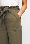 Seventy1 Cotton Paper Waist Cargo Trousers, Green