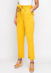 Seventy1 Cotton Paper Waist Cargo Trousers, Yellow