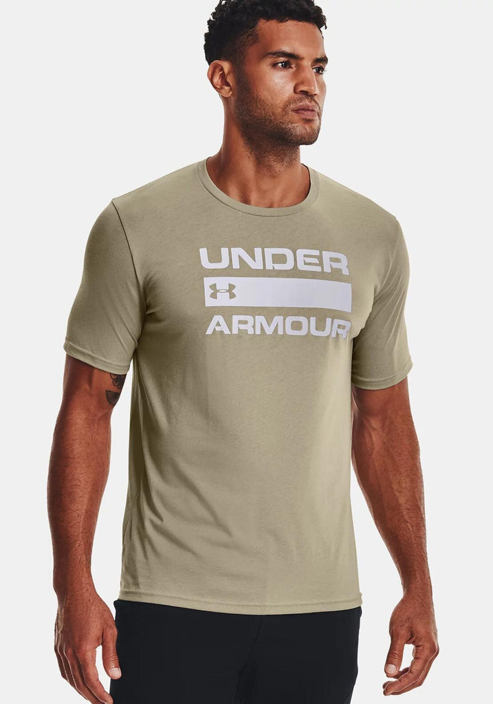 ShinShops, T-shirt Under hit Armour Issue Wordmark verde