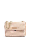 Valentino Handbags Daiquiri Woven Shoulder Bag, Pink & Camel