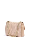 Valentino Handbags Daiquiri Woven Shoulder Bag, Pink & Camel