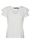 Vero Moda Emily Short Sleeve V-Neck Top, Snow White