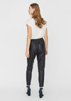 Vero Moda Eva Faux Leather Joggers, Black