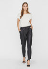 Vero Moda Eva Faux Leather Joggers, Black