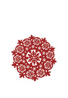 Walton & Co Festive Snowflake Placemat, Red