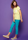 White Stuff Ash Straight Cropped Jeans, Teal Blue