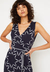 White Stuff Avery Printed Wrap Dress, Navy