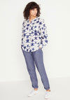 White Stuff Basil Star Print Shirt, White & Blue