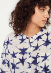 White Stuff Basil Star Print Shirt, White & Blue