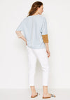 White Stuff Dolman Striped T-Shirt, Dusty Blue