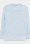 White Stuff Emma Embroidered Spot Shirt, Blue