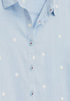 White Stuff Emma Embroidered Spot Shirt, Blue