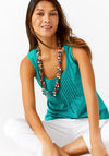 White Stuff Hannah Fairtrade Cotton Vest Top, Jade Green