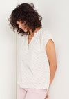 White Stuff Holiday Jacquard Print T-Shirt, White