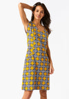 White Stuff Lena Fairtrade Cotton Dress, Yellow & Blue