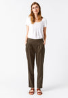 White Stuff Maison Linen Trousers, Khaki Green