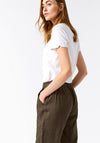 White Stuff Maison Linen Trousers, Khaki Green