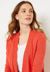 White Stuff Ocean Cotton & Linen Cardigan, Burnt Orange