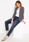 White Stuff Ocean Cotton & Linen Cardigan, Muted Purple