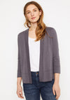 White Stuff Ocean Cotton & Linen Cardigan, Muted Purple