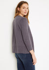 White Stuff Ocean Cotton & Linen Cardigan, Muted Purple